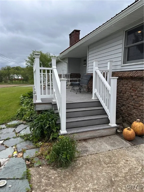 Enter by front deck