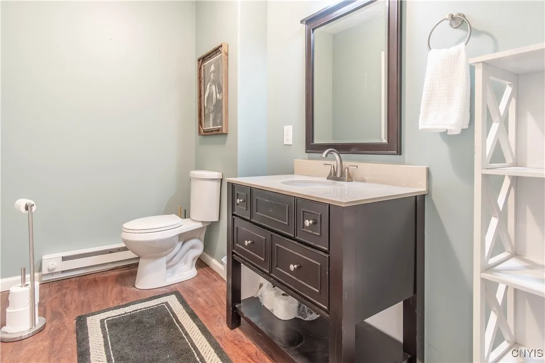 basement 1/2 bath w/closet