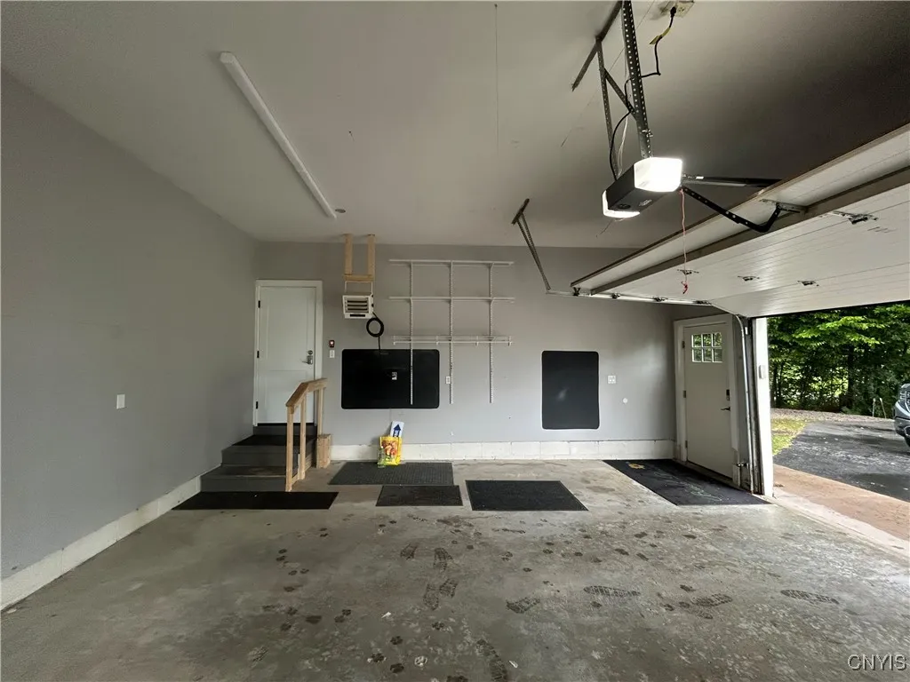 Garage attached to house/heater on wall