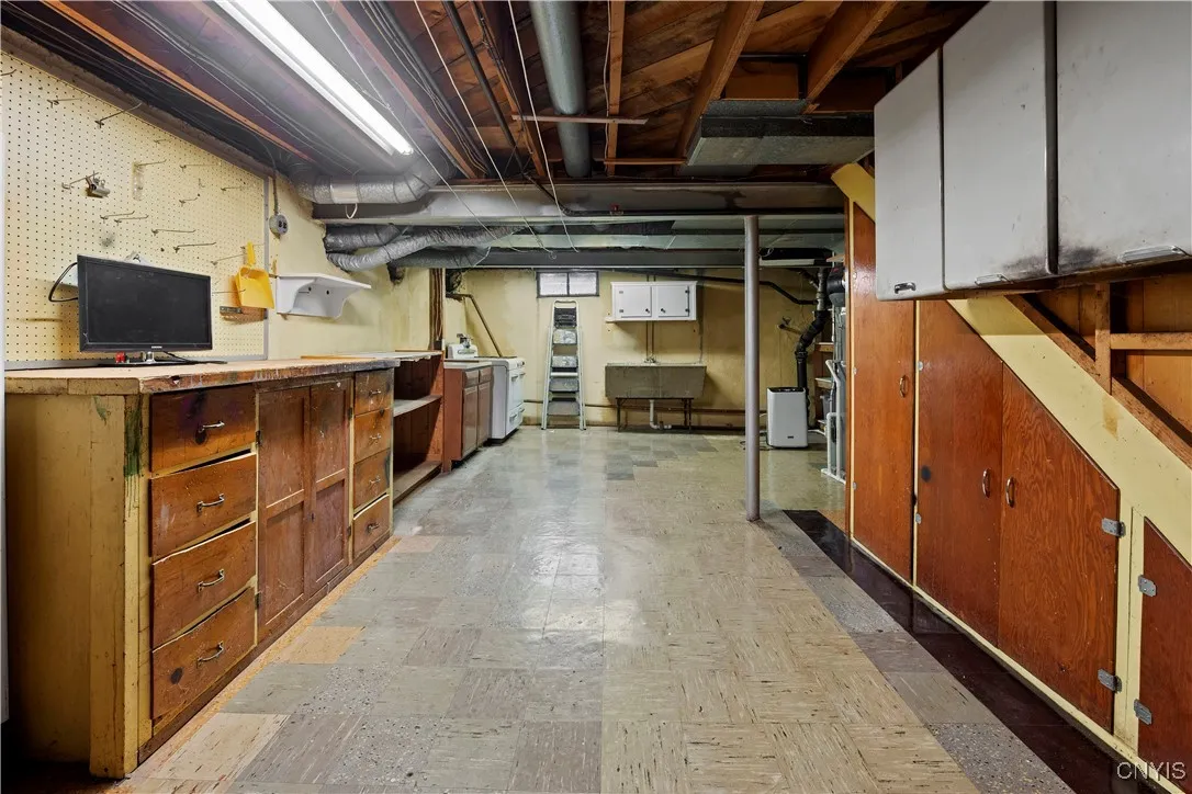 Work area in basement