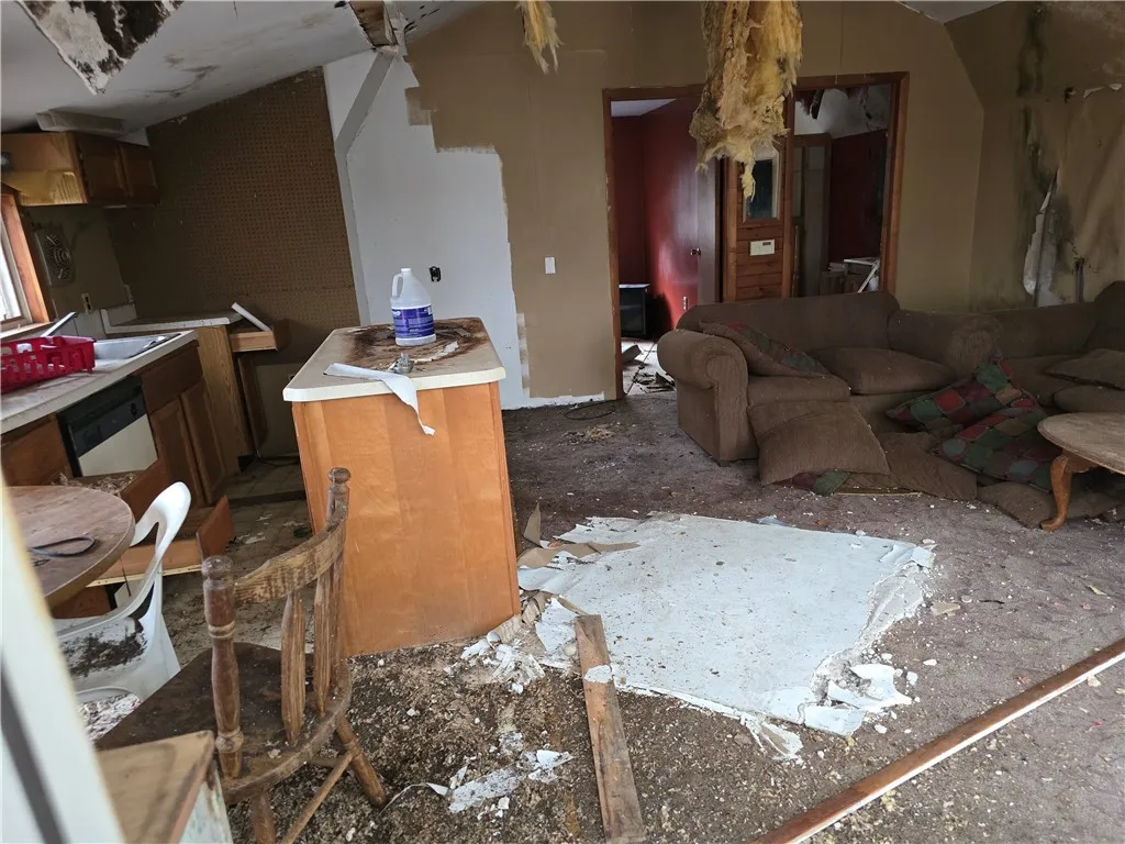 Inside garage apartment
