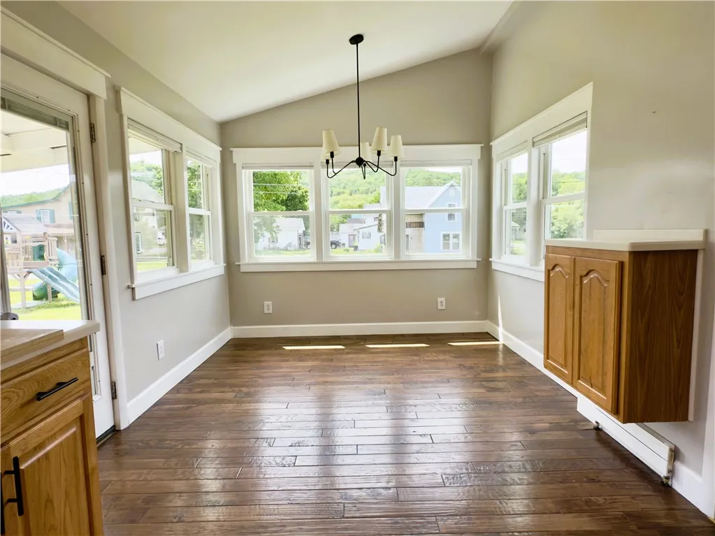 Dining room surrounded in natural light