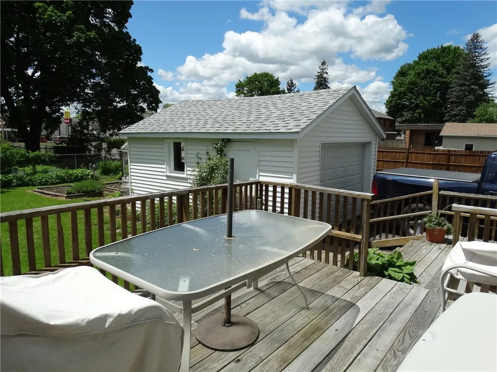 Deck and Garage