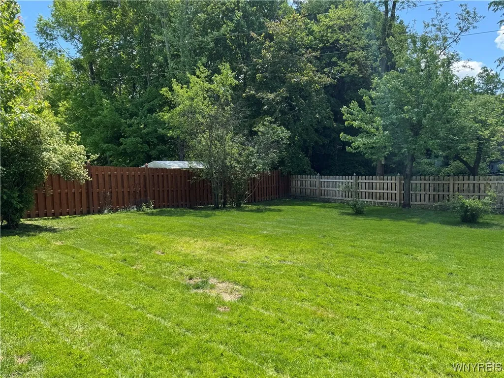 fenced yard