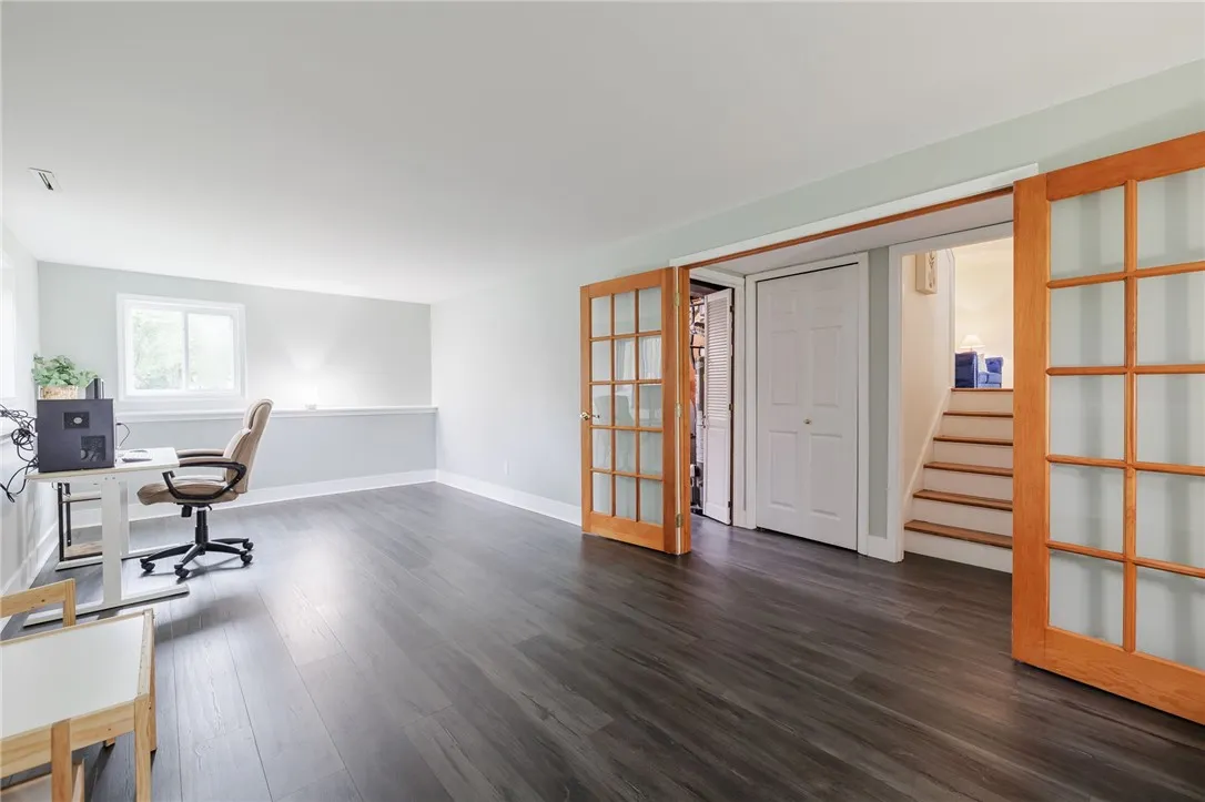 Updated lower level with a walk out to the beautiful fully fenced flat backyard!