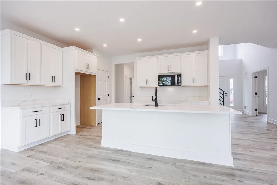 White Kitchen with Island