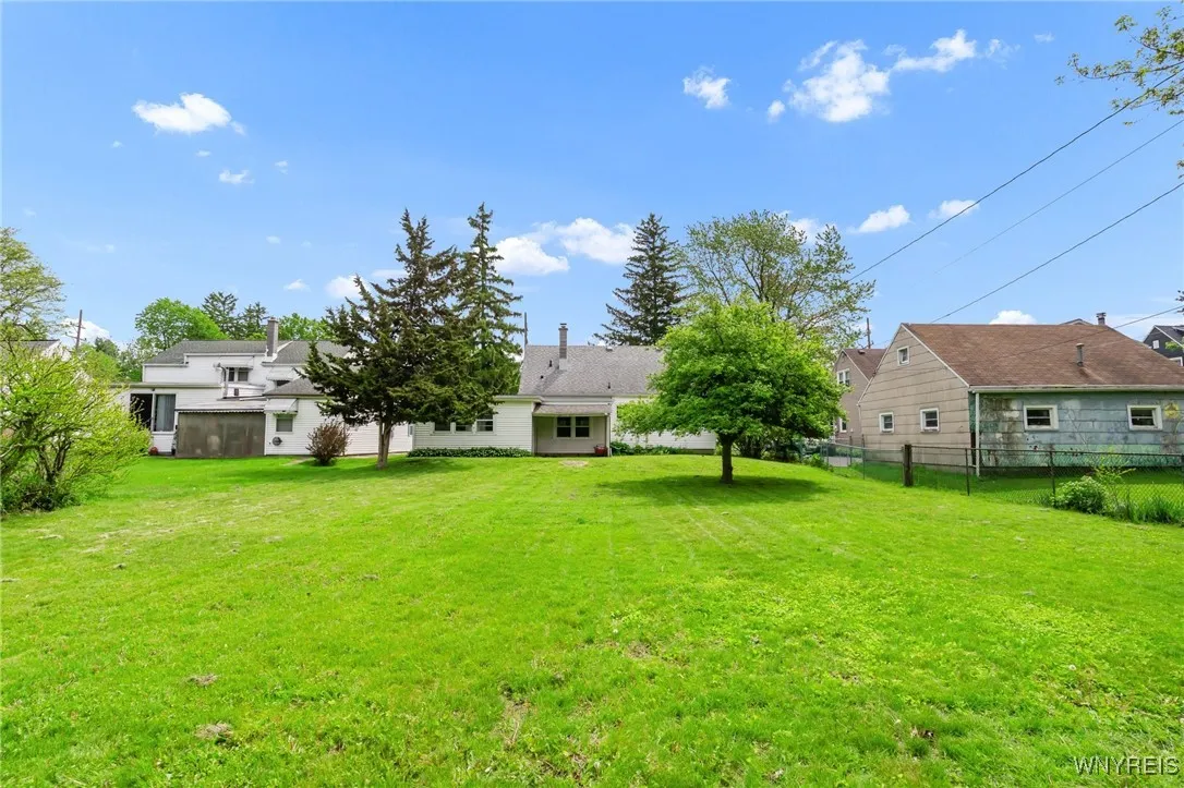 Large backyard.