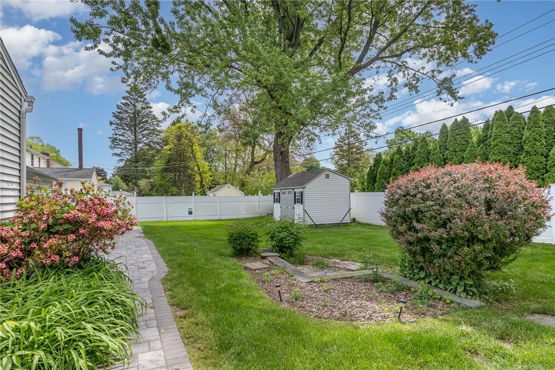 Perennials  are well established and are a highlight of this home