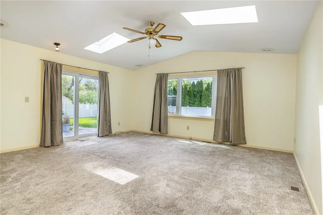 Massive Family Room with rear sliding doors