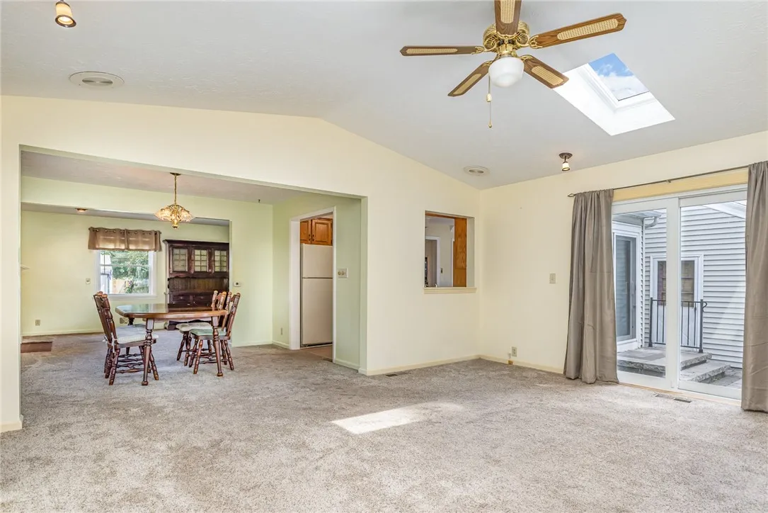 Massive Family Room with rear sliding doors