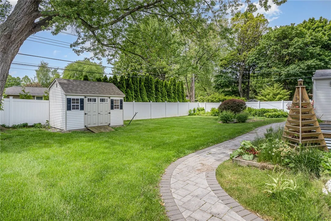 Rear - stone walkway