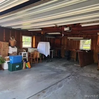 Inside garage