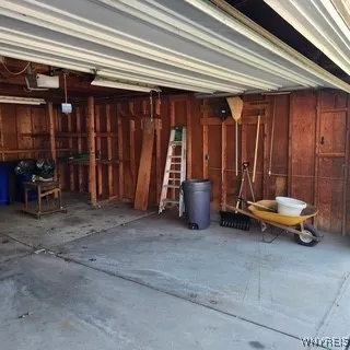 Inside garage