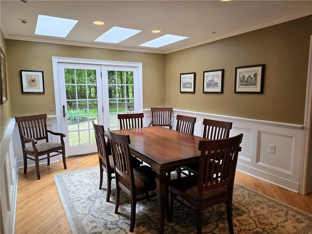 The doors open onto the patio in back.  Perfect for large gatherings.
