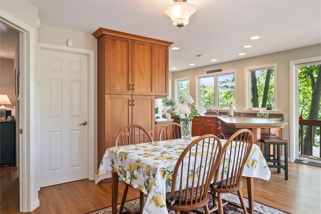 Dining area leading to kitchen