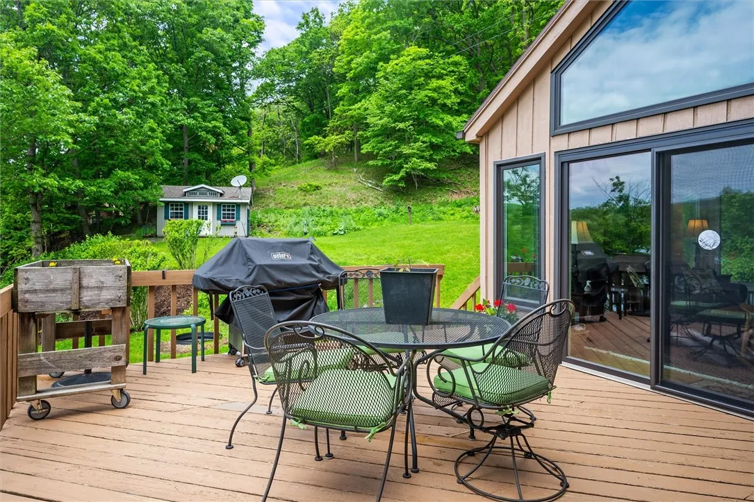 Main level deck and backyard