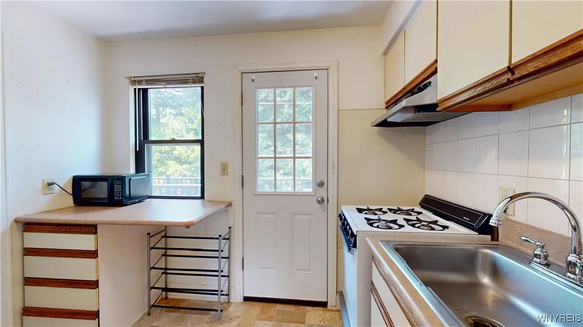 Back door off kitchen