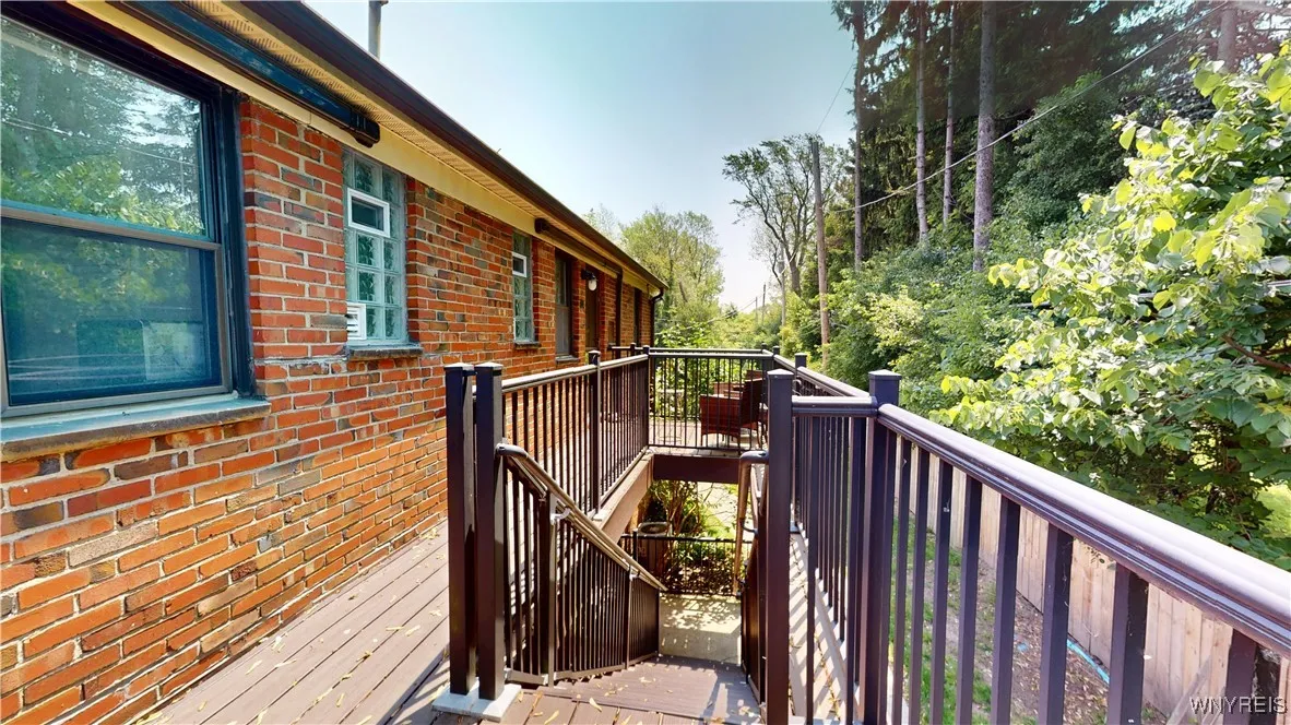Back deck leading to ground level