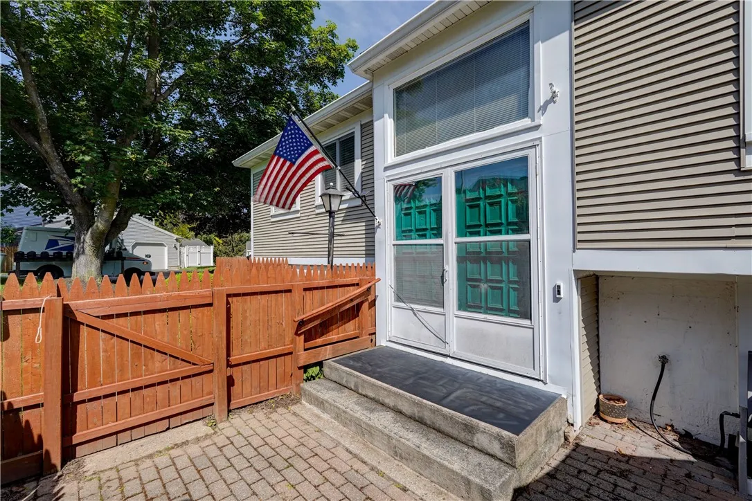 Gate access to patio & double front door!