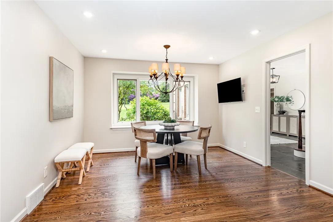 Eat in kitchen area with bay window
