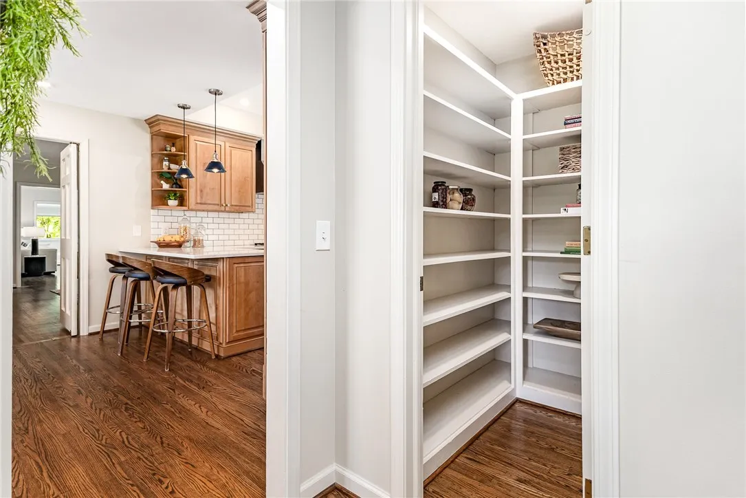 Walk in pantry off the back hall.