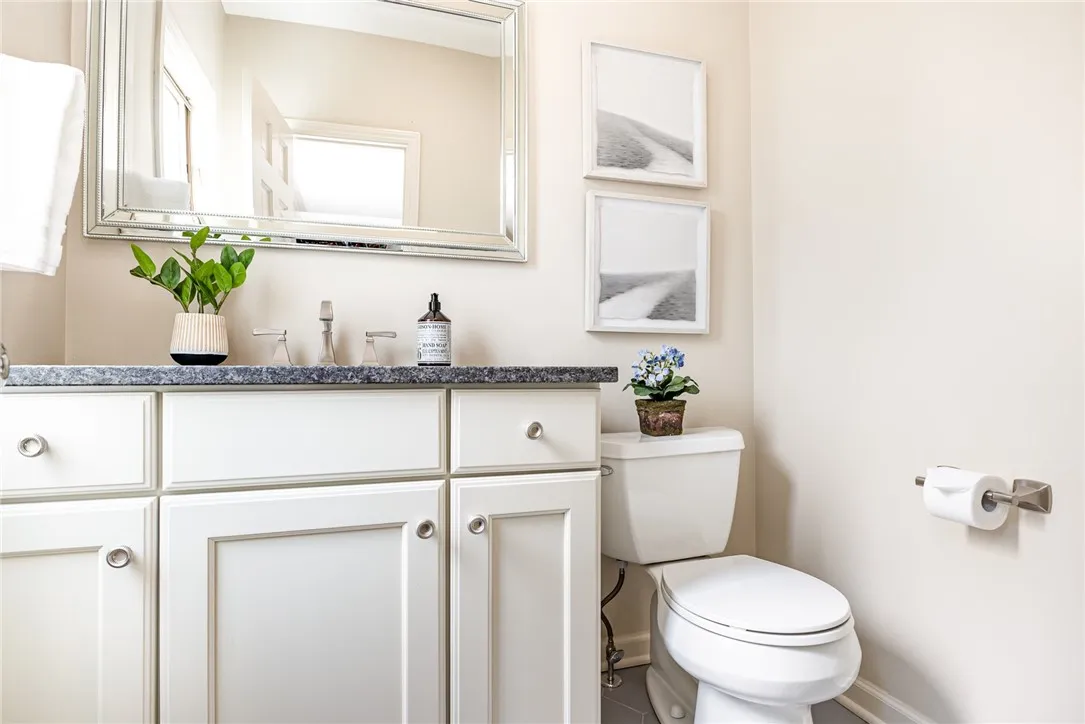 First of the two first floor powder rooms right off the front foyer.