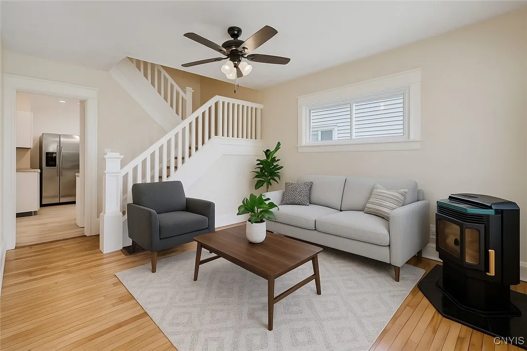 Virtually staged room