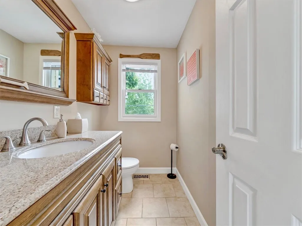 Half bath on the first floor