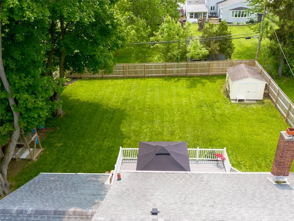 Large backyard completely fenced