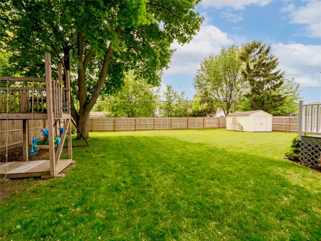 Fully fenced backyard