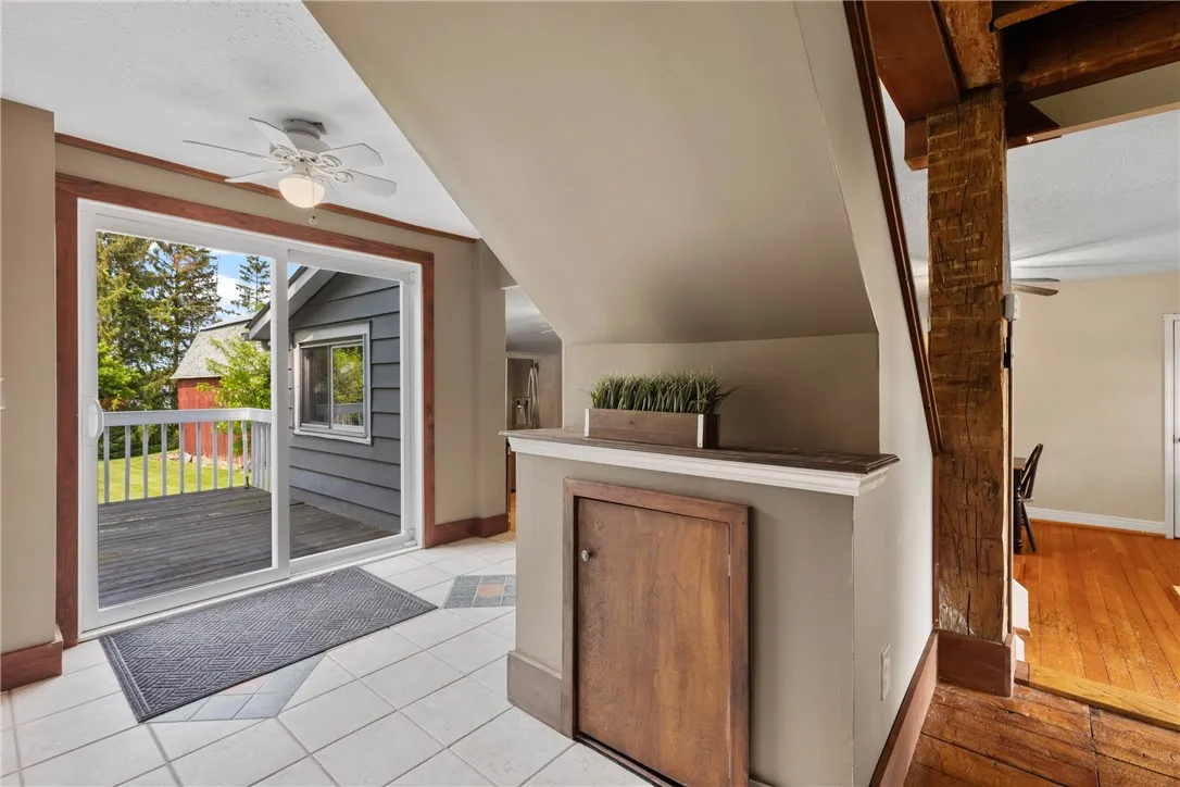 Nice sliding glass door.