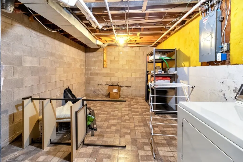 UNFINISHED SIDE OF THE BASEMENT