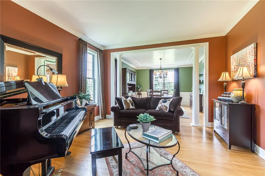 family room to dining room