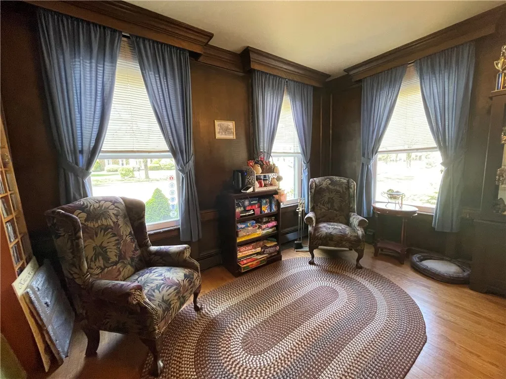 Partial view of office/library closest to the front window.