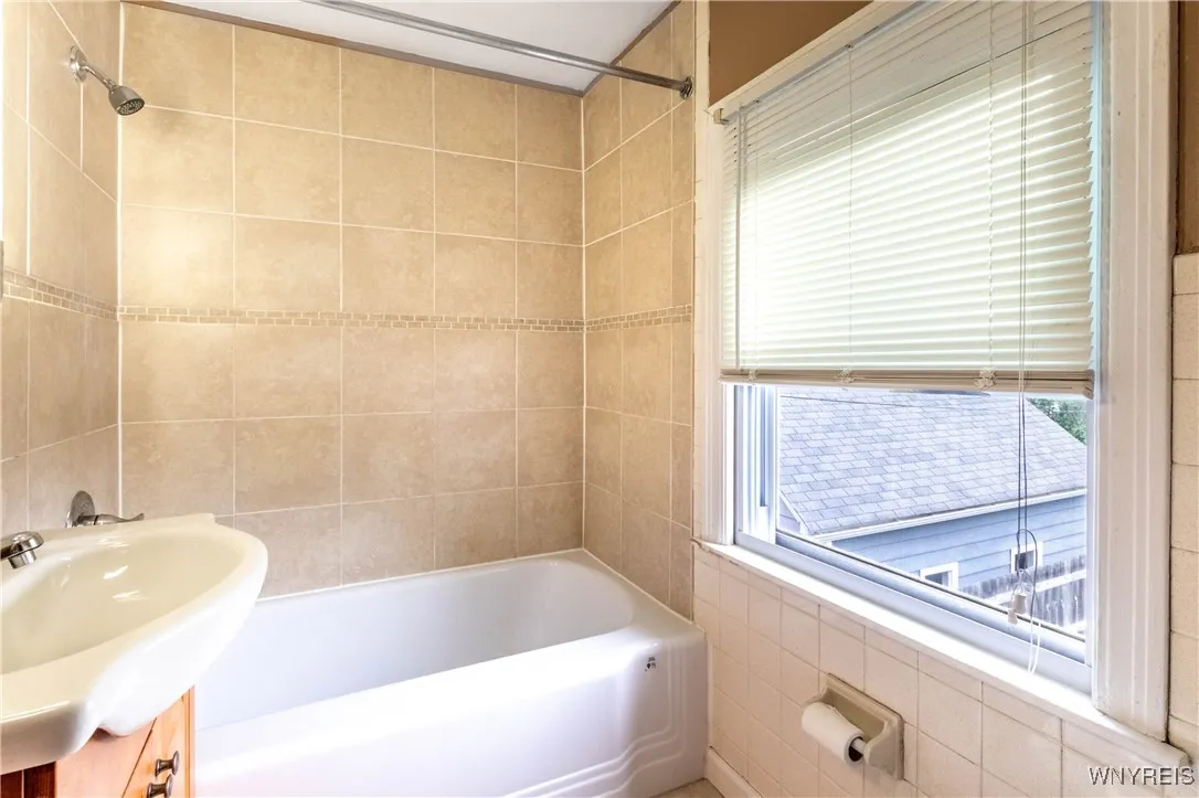Full bath upstairs - fresh paint and Bath Fitter tub as well!