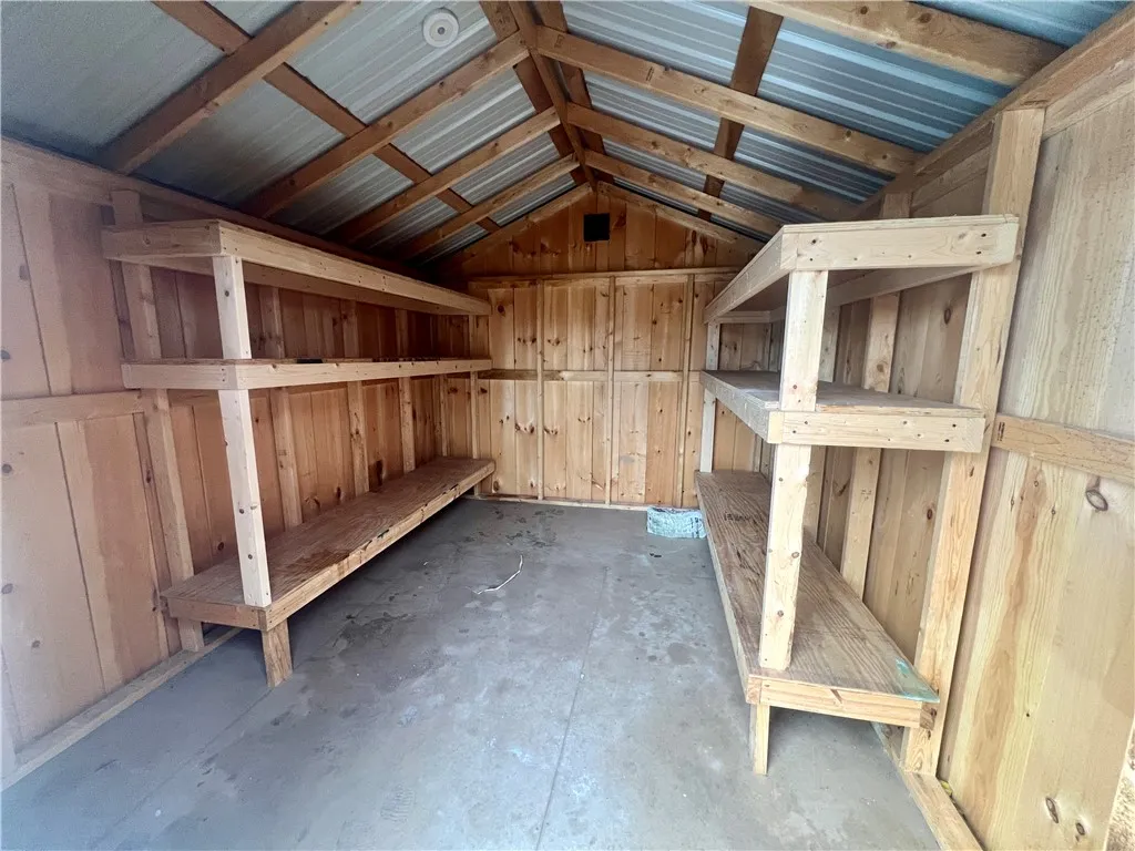 Inside Shed