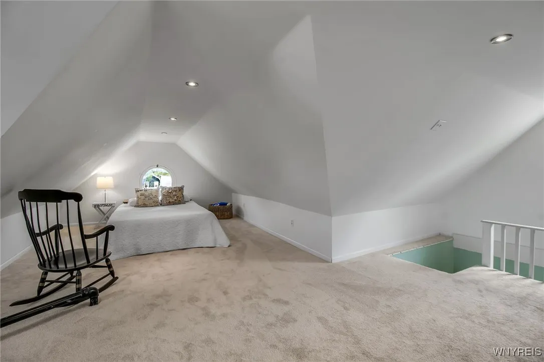 Spacious area with recessed lighting...
