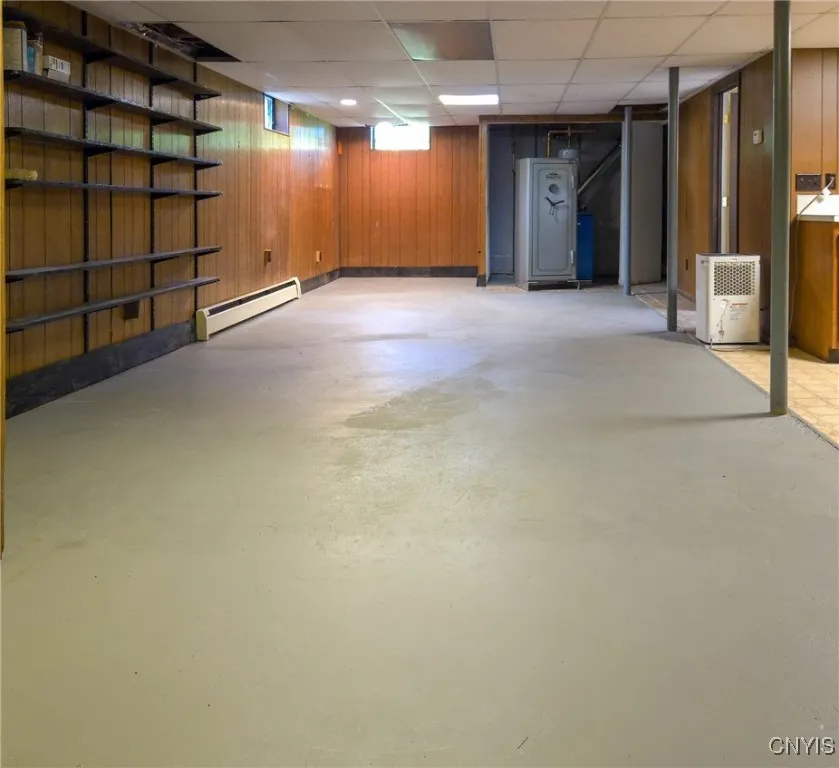 Basement - Carpet recently removed and cement floor painted