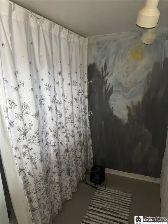 Basement bathroom shower