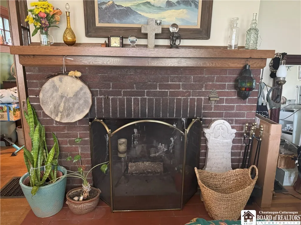 Living room fireplace
