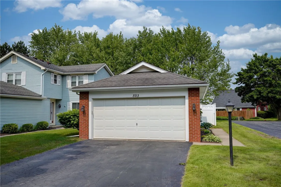 Attached garage with storage