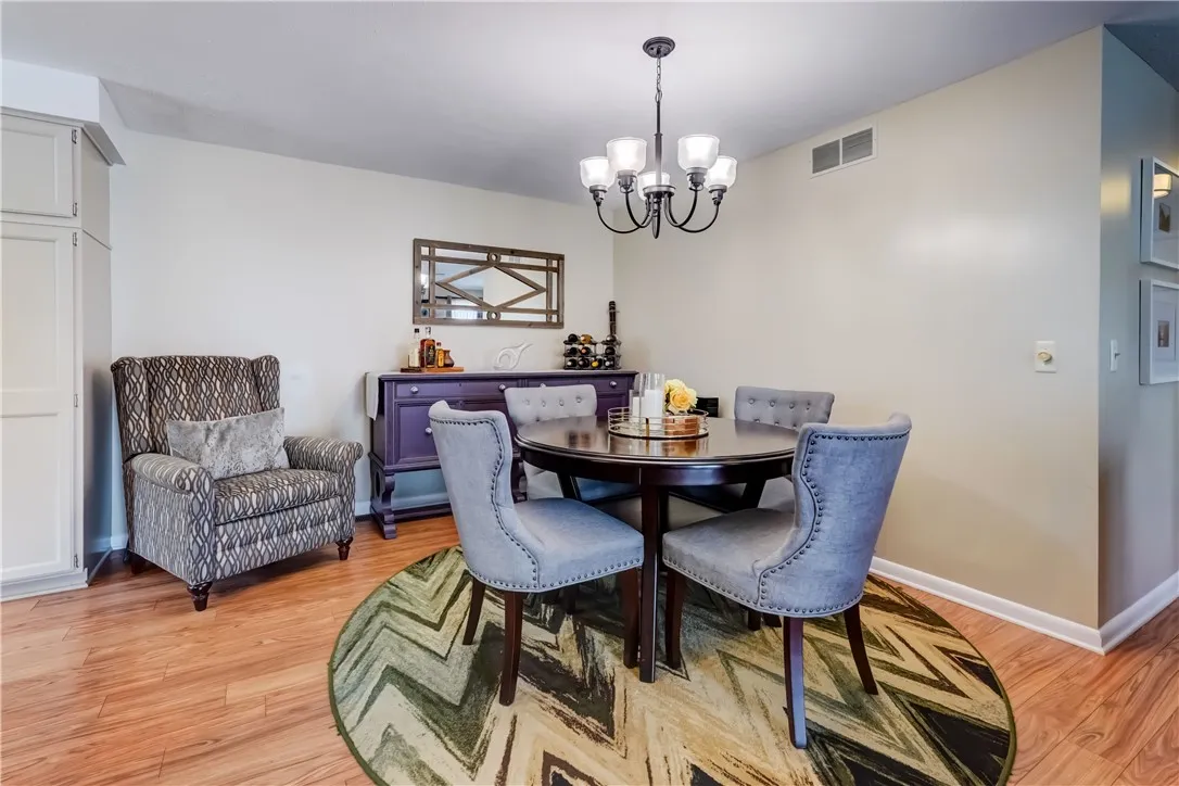Flexible dining area for   large holiday celebrations or intimate gatherings