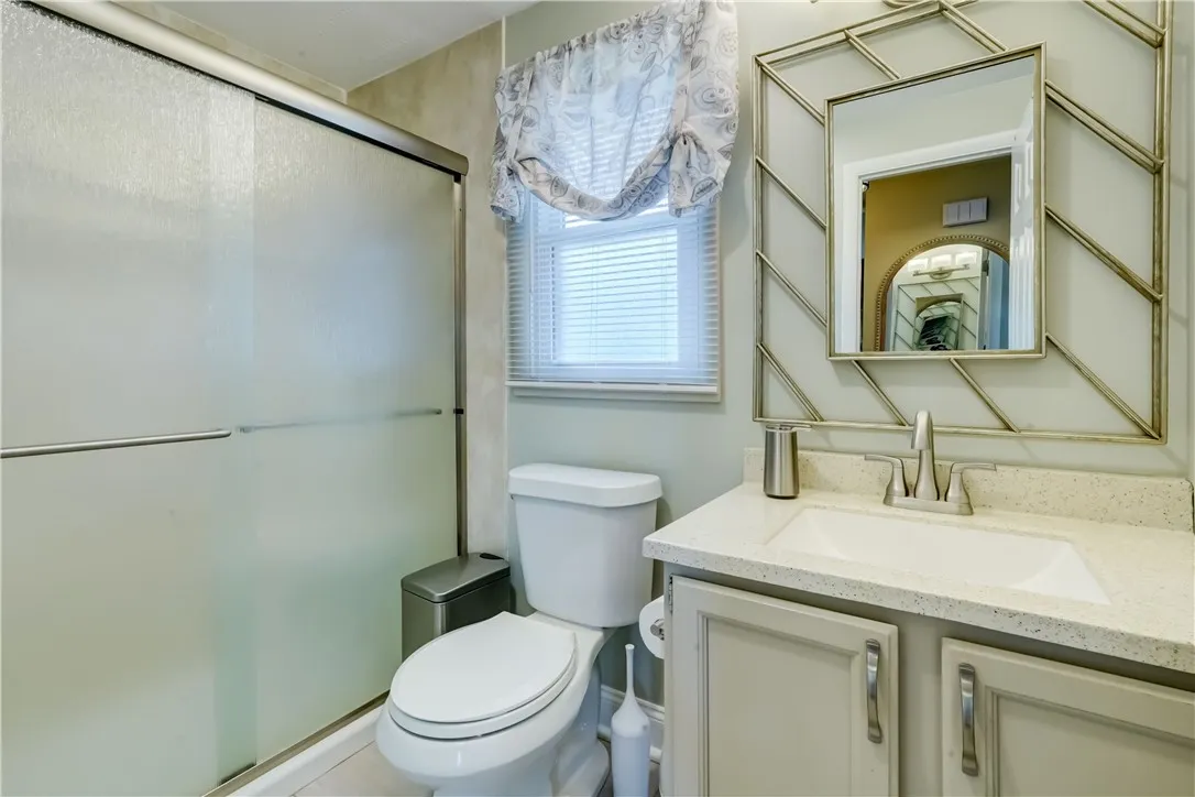 The first full bathoom is convenient to laundry and garage