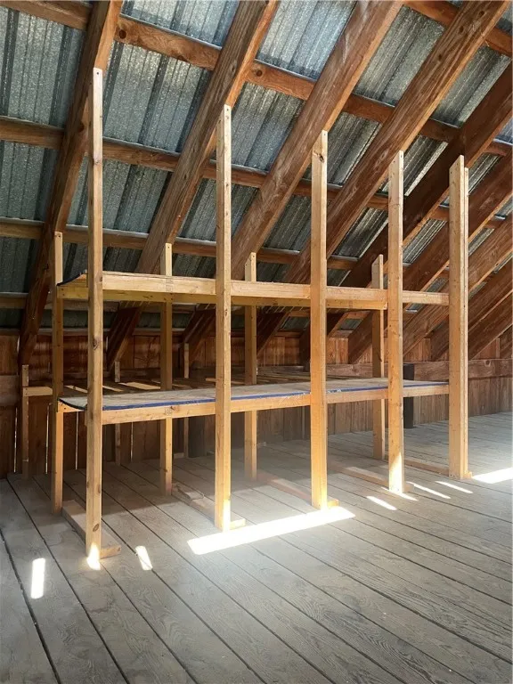 Upstairs of barn