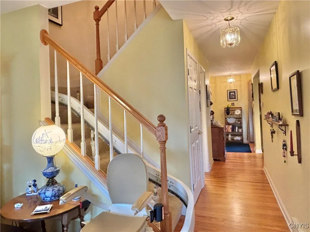 Stairway chairlift will convey or be removed at the buyer's option.