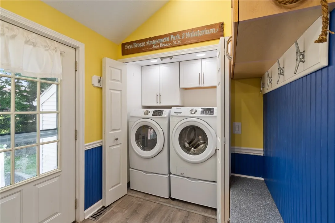 The laundry room- right off the kitchen- prefer it in the basement? You can do that too!
