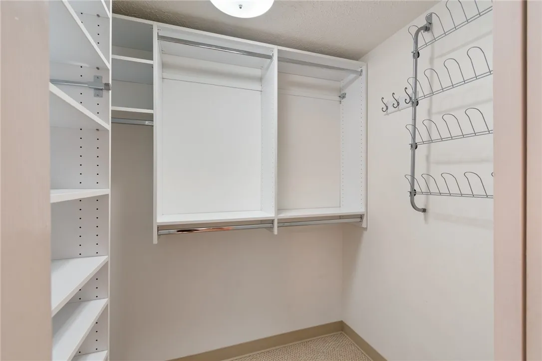 Superior closet organization!