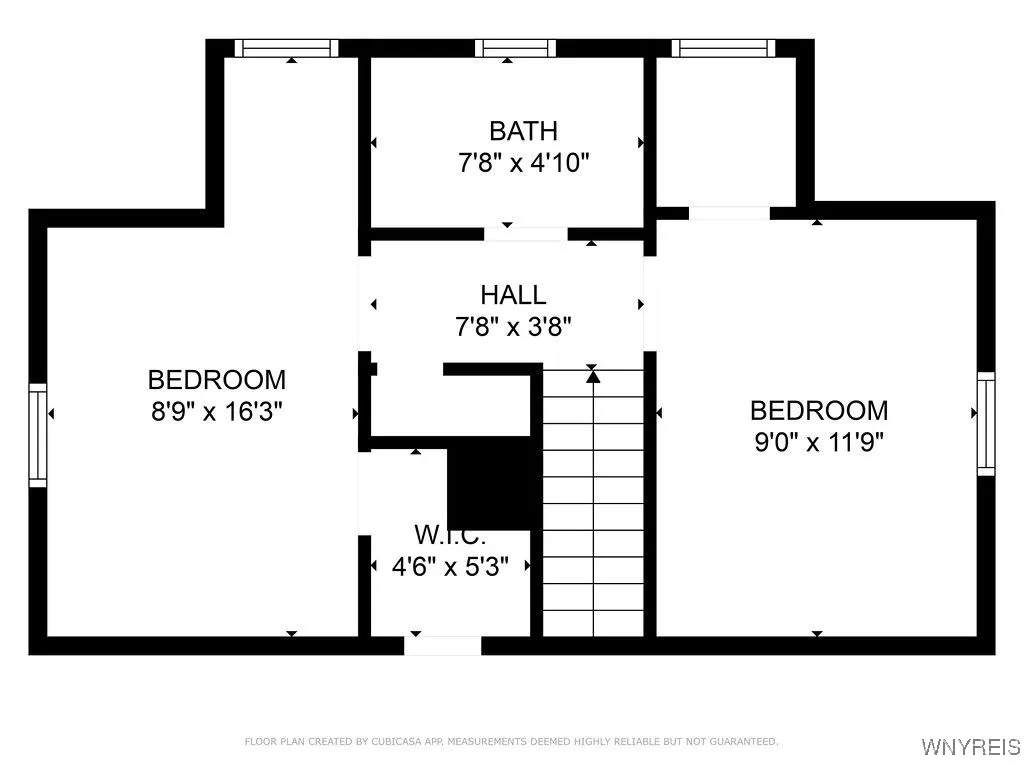 Layout of second floor.