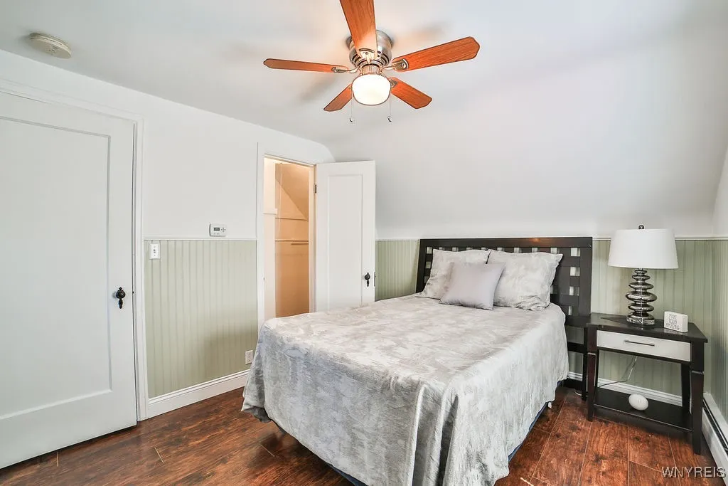 This photo looking into the walk-in closet.