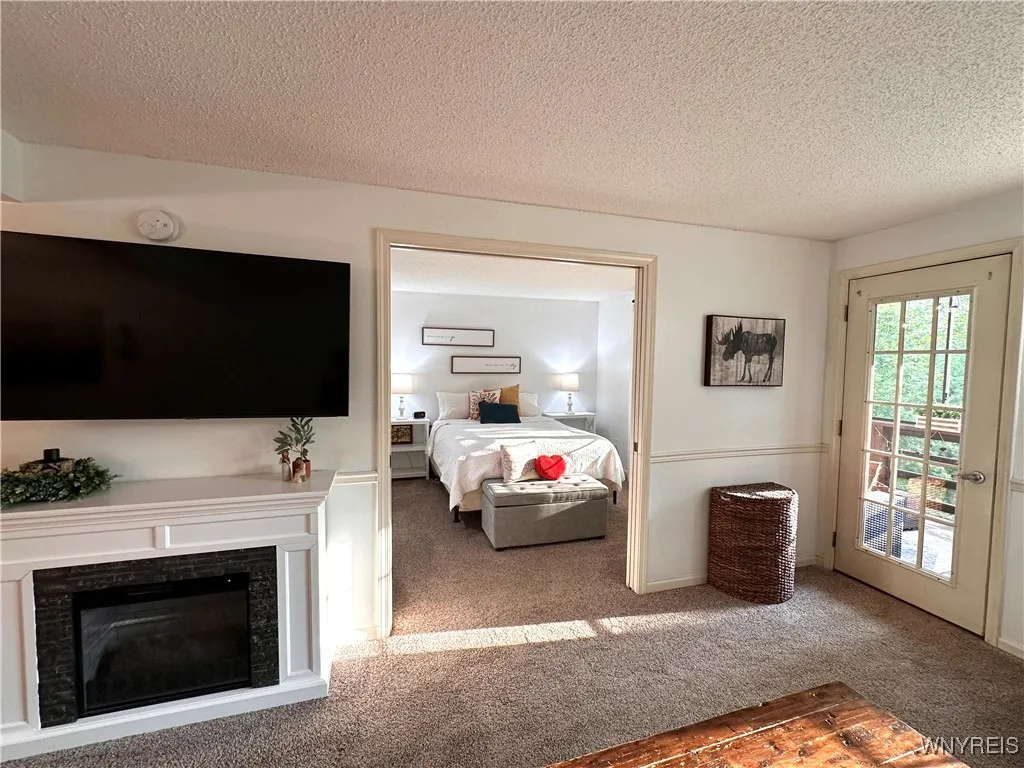 Bedroom #2/flex room off of living room has pocket doors for privacy